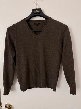 Quince V-Neck Mongolian Cashmere Sweater